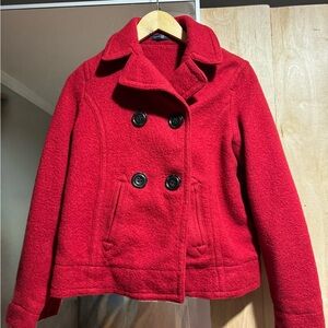 GAP Red Pea Coat